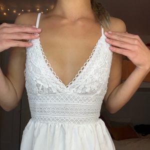 Women’s White Boho Dress
